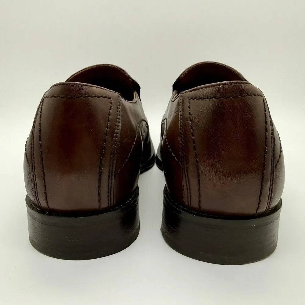 JOHNSTON & MURPHY Dress Shoes Men’s Sz 13M Brown Leather Slip-On Loafer 20-6240